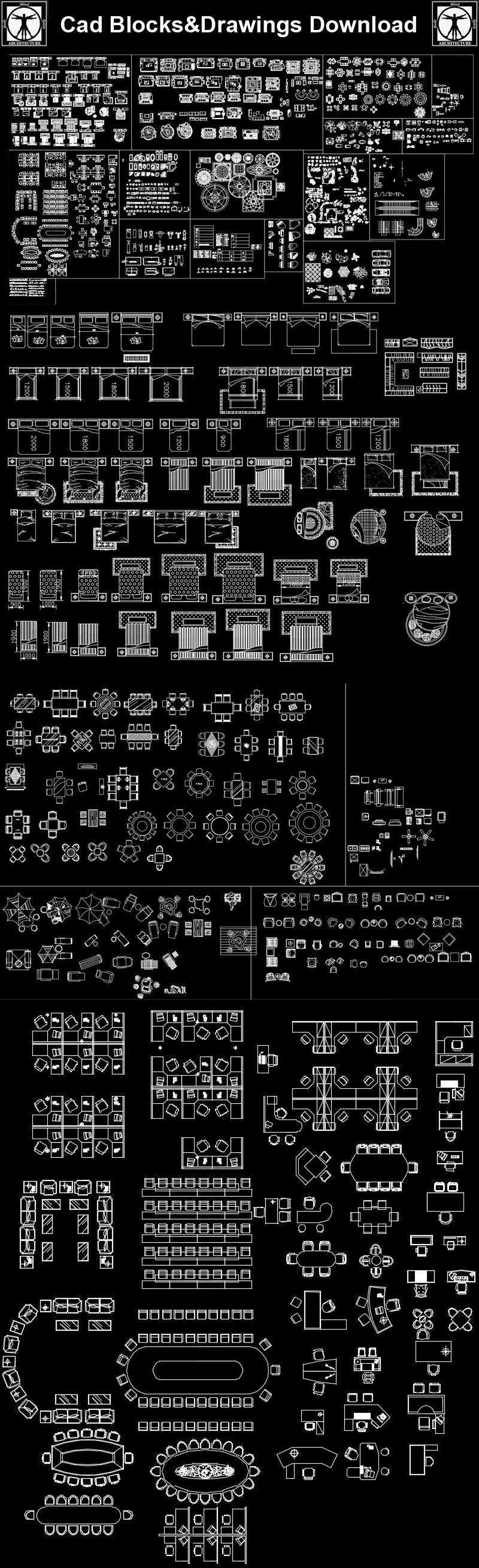 Furniture blocks ,Sofa,Chair,Cabinet,Appliances Library,Doors & Windows design,Lighting Library,CAD Accessories,Plant Symbols,Landscape Design Blocks,Statues,Ceiling Design,Neoclassical Interiors,Stair