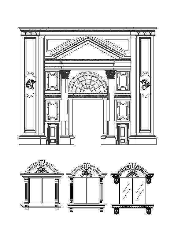 Architecture Ornamental Parts,Decorative Inserts & Accessories,Handrail & Stairway Parts,Outdoor House Accessories,Euro Architectural Components,Arcade,Architrave,fences,gates,railings,handrails,staircases,iron finials,balusters,Architecture Decoration Drawing,Decorative Elements,Interior Decorating,Neoclassical Interior Design