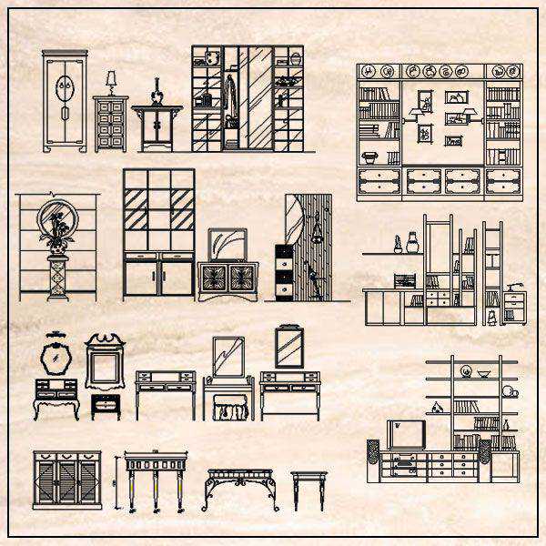 Furniture elevation ,Sofa elevation,Chair elevation,Cabinet elevation,Appliances Library,CAD Accessories,Plant Symbols,Landscape Design Blocks,Statues