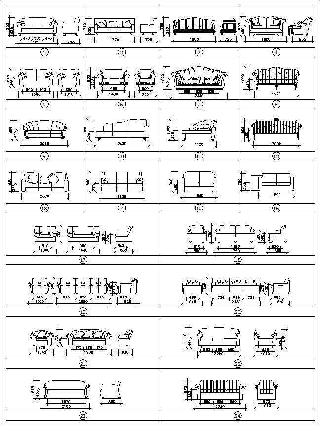 Best sofa blocks and elevation