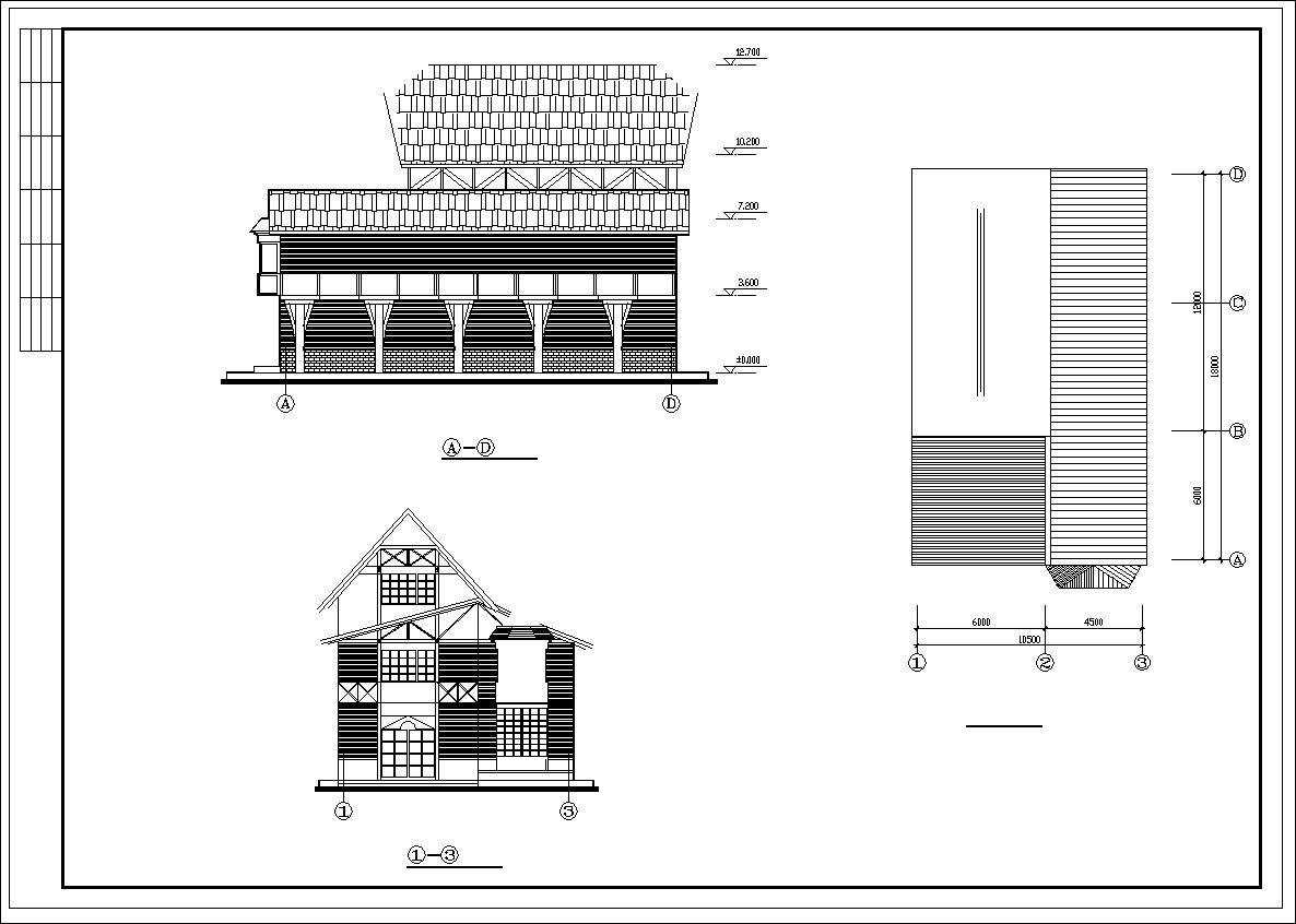 Dream French Town plan,elevation,details drawings