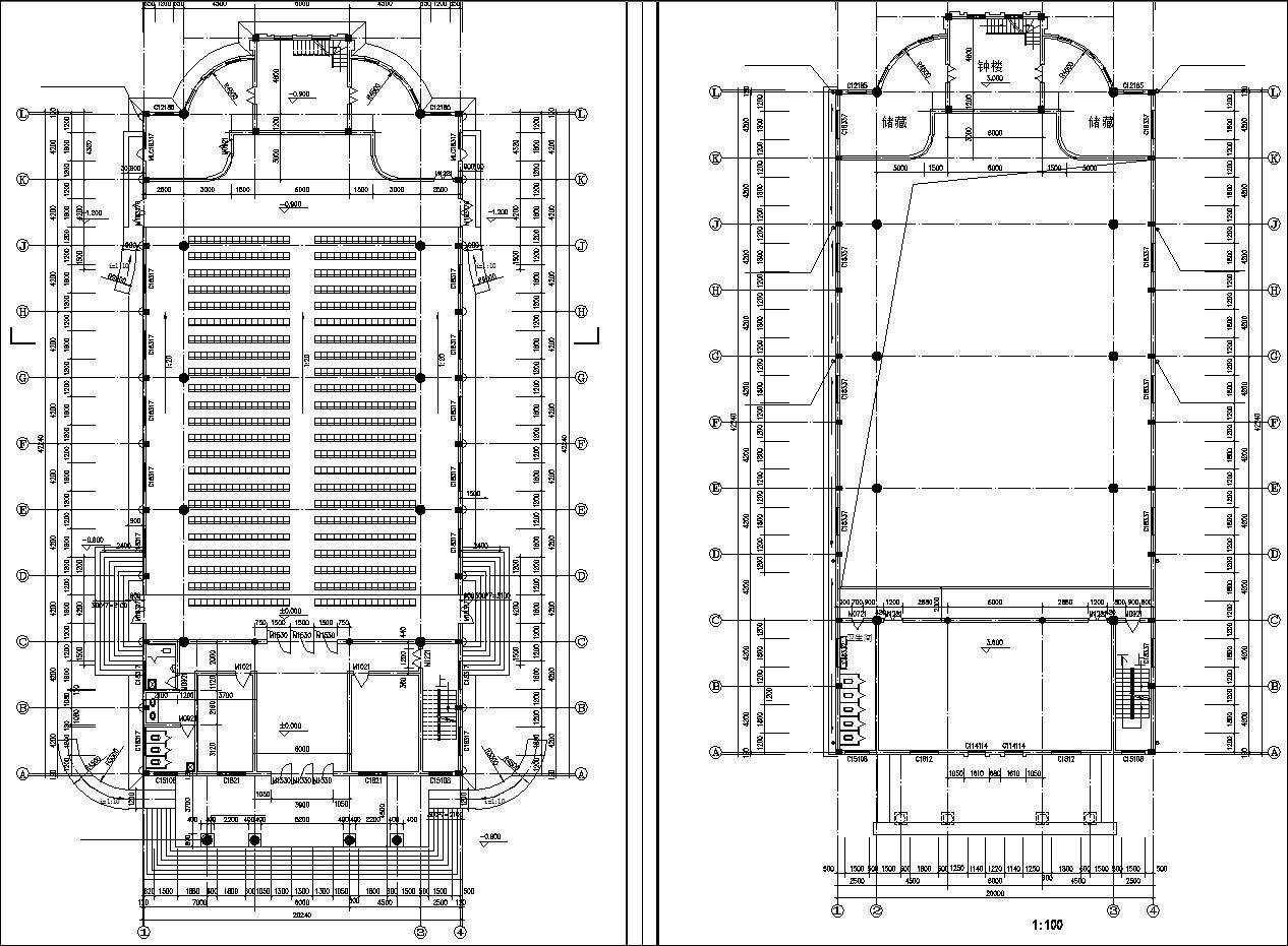 Church plan,elevation,details drawings 