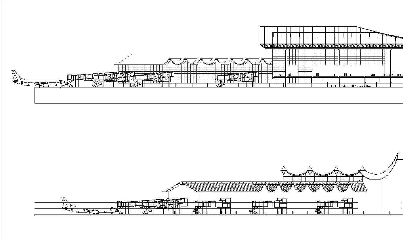 Airport plan,Terminal plan,elevation,details drawings 